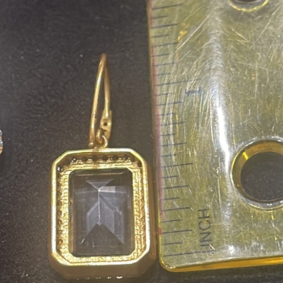 Julie Vos Clara Luxe Clear Crystal 24k Gold Earrings - Picture 4 of 4